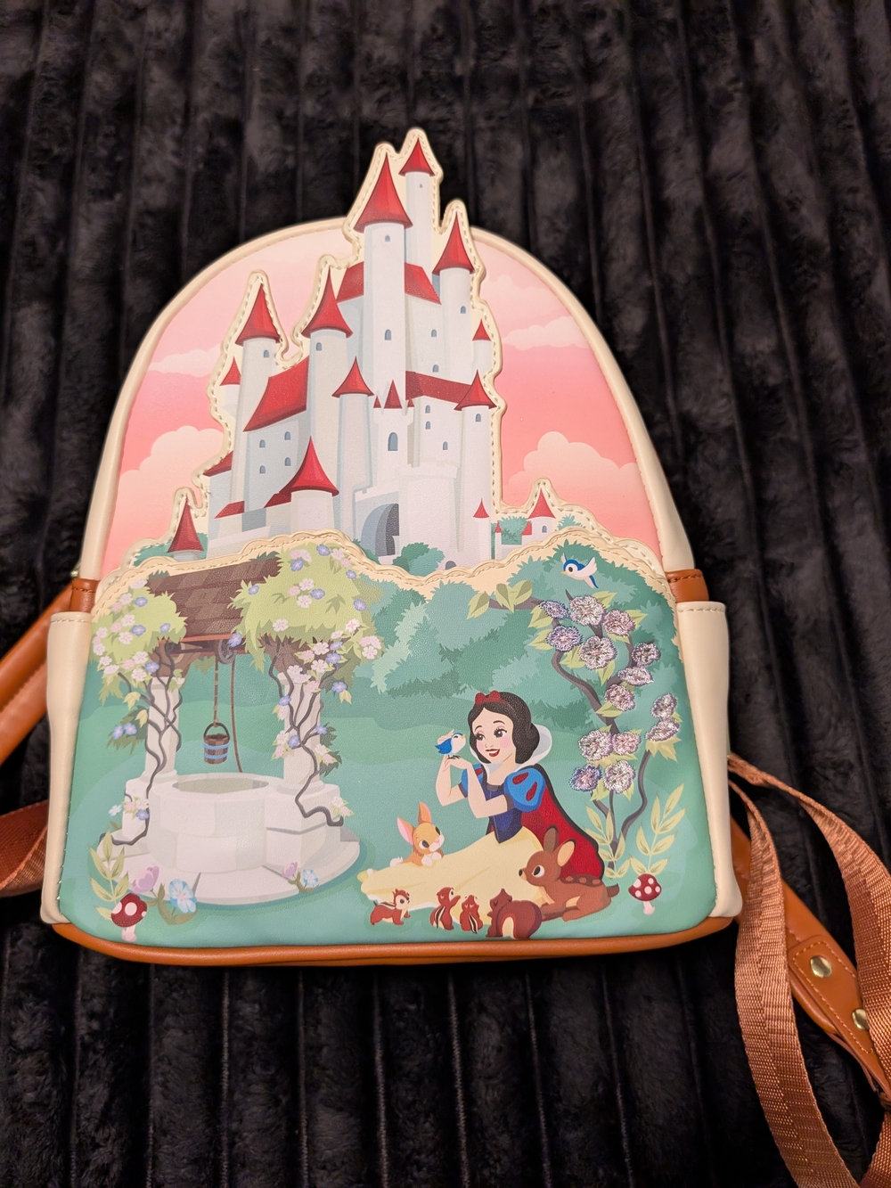 Loungefly Pink, Cream and Green Snow White Mini Backpack